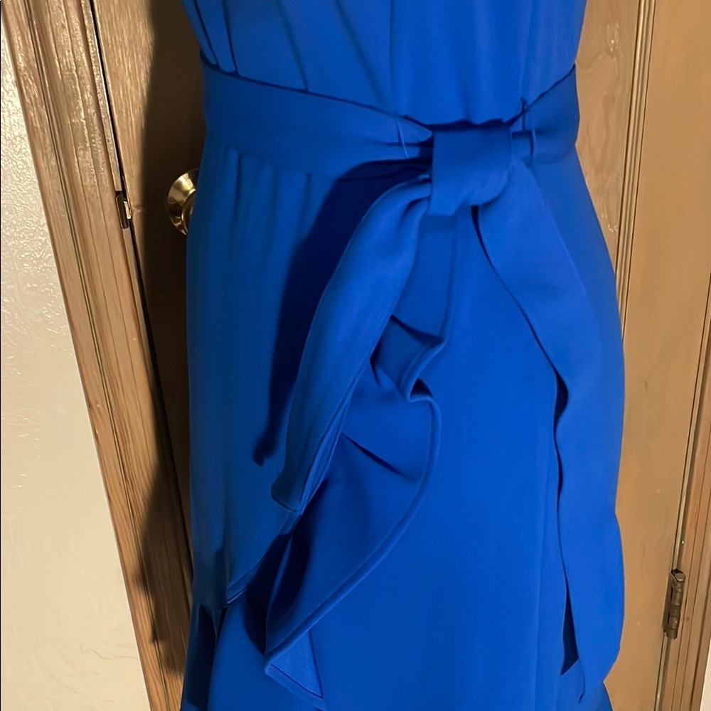 Calvin Klein Blue Ruffle Sleeveless Dress - Picture 5 of 14